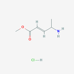 molecular formula C6H12ClNO2 B2369654 Methyl (E)-4-aminopent-2-enoate hydrochloride CAS No. 2155873-14-4