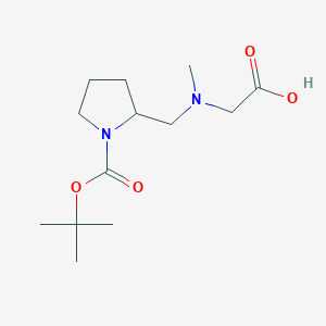 molecular formula C13H24N2O4 B2369660 2-(((1-(tert-Butoxycarbonyl)pyrrolidin-2-yl)methyl)(methyl)amino)acetic acid CAS No. 1353959-78-0