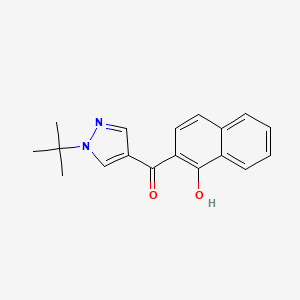 molecular formula C18H18N2O2 B2369671 [1-(tert-butyl)-1H-pyrazol-4-yl](1-hydroxy-2-naphthyl)methanone CAS No. 955976-51-9
