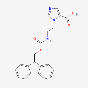 molecular formula C21H19N3O4 B2369672 1-[2-({[(9H-fluoren-9-yl)methoxy]carbonyl}amino)ethyl]-1H-imidazole-5-carboxylic acid CAS No. 2091267-83-1
