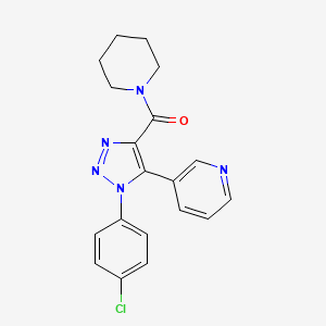 (1-(4-chlorophenyl)-5-(pyridin-3-yl)-1H-1,2,3-triazol-4-yl)(piperidin-1-yl)methanone