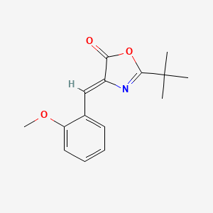 molecular formula C15H17NO3 B2369686 (Z)-2-(叔丁基)-4-(2-甲氧基苄基亚甲基)恶唑-5(4H)-酮 CAS No. 1322262-39-4