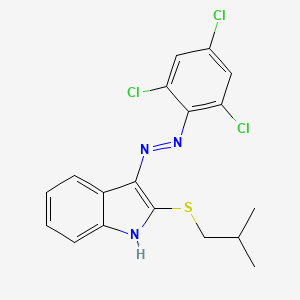 2-(isobutylsulfanyl)-3H-indol-3-one N-(2,4,6-trichlorophenyl)hydrazone