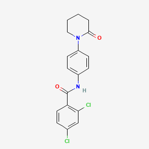 molecular formula C18H16Cl2N2O2 B2369697 2,4-二氯-N-(4-(2-氧代哌啶-1-基)苯基)苯甲酰胺 CAS No. 922904-59-4