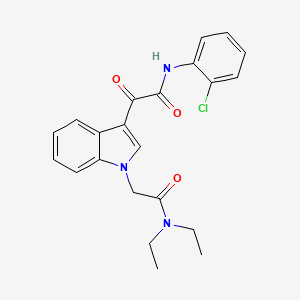 molecular formula C22H22ClN3O3 B2369701 N-(2-chlorophenyl)-2-[1-[2-(diethylamino)-2-oxoethyl]indol-3-yl]-2-oxoacetamide CAS No. 894003-20-4
