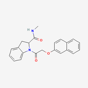 molecular formula C22H20N2O3 B2369702 N-甲基-1-(2-(萘-2-氧基)乙酰)吲哚-2-甲酰胺 CAS No. 1103514-35-7