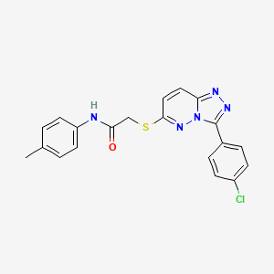 2-((3-(4-chlorophenyl)-[1,2,4]triazolo[4,3-b]pyridazin-6-yl)thio)-N-(p-tolyl)acetamide