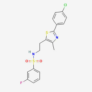 N-(2-(2-(4-chlorophenyl)-4-methylthiazol-5-yl)ethyl)-3-fluorobenzenesulfonamide