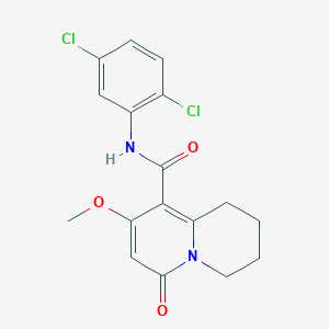 N-(2,5-dichlorophenyl)-8-methoxy-6-oxo-1,3,4,6-tetrahydro-2H-quinolizine-9-carboxamide