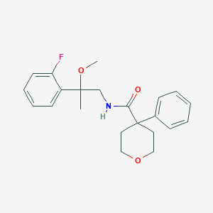 N-(2-(2-fluorophenyl)-2-methoxypropyl)-4-phenyltetrahydro-2H-pyran-4-carboxamide