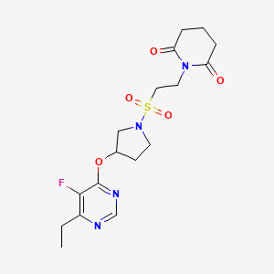 1-(2-((3-((6-Ethyl-5-fluoropyrimidin-4-yl)oxy)pyrrolidin-1-yl)sulfonyl)ethyl)piperidine-2,6-dione