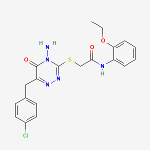 2-((4-amino-6-(4-chlorobenzyl)-5-oxo-4,5-dihydro-1,2,4-triazin-3-yl)thio)-N-(2-ethoxyphenyl)acetamide