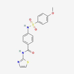 4-[(4-methoxyphenyl)sulfonylamino]-N-(1,3-thiazol-2-yl)benzamide