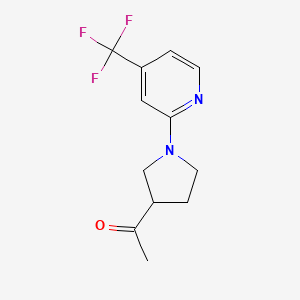 molecular formula C12H13F3N2O B2369776 1-(1-(4-(三氟甲基)吡啶-2-基)吡咯烷-3-基)乙酮 CAS No. 2034463-10-8