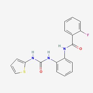 2-fluoro-N-(2-(3-(thiophen-2-yl)ureido)phenyl)benzamide