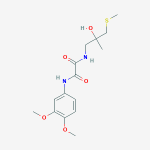 molecular formula C15H22N2O5S B2369788 N1-(3,4-dimethoxyphenyl)-N2-(2-hydroxy-2-methyl-3-(methylthio)propyl)oxalamide CAS No. 1396746-05-6