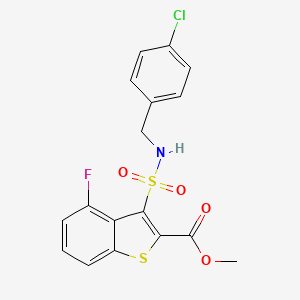 Methyl 3-{[(4-chlorobenzyl)amino]sulfonyl}-4-fluoro-1-benzothiophene-2-carboxylate