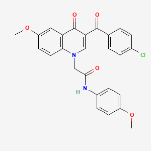 2-[3-(4-chlorobenzoyl)-6-methoxy-4-oxoquinolin-1-yl]-N-(4-methoxyphenyl)acetamide