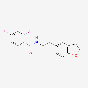 molecular formula C18H17F2NO2 B2369802 N-(1-(2,3-dihydrobenzofuran-5-yl)propan-2-yl)-2,4-difluorobenzamide CAS No. 2034349-52-3