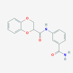 N-(3-carbamoylphenyl)-2,3-dihydro-1,4-benzodioxine-2-carboxamide