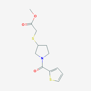 Methyl 2-((1-(thiophene-2-carbonyl)pyrrolidin-3-yl)thio)acetate