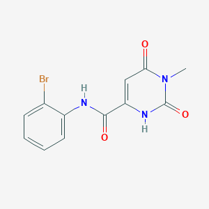 molecular formula C12H10BrN3O3 B2369835 N-(2-bromophenyl)-6-hydroxy-1-methyl-2-oxo-1,2-dihydro-4-pyrimidinecarboxamide CAS No. 338774-78-0