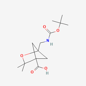 1-(((tert-Butoxycarbonyl)amino)methyl)-3,3-dimethyl-2-oxabicyclo[2.1.1]hexane-4-carboxylic acid