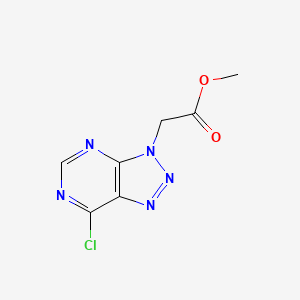 molecular formula C7H6ClN5O2 B2369838 2-(7-氯-3H-[1,2,3]三唑并[4,5-d]嘧啶-3-基)乙酸甲酯 CAS No. 2173999-28-3