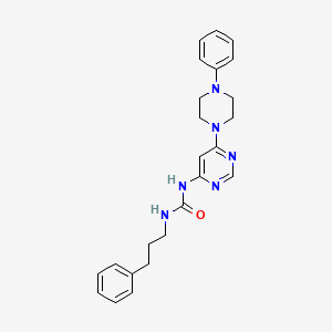 1-(6-(4-Phenylpiperazin-1-yl)pyrimidin-4-yl)-3-(3-phenylpropyl)urea