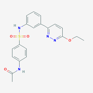 N-[4-[[3-(6-ethoxypyridazin-3-yl)phenyl]sulfamoyl]phenyl]acetamide