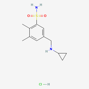 5-[(Cyclopropylamino)methyl]-2,3-dimethylbenzene-1-sulfonamide hydrochloride