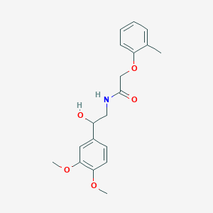 molecular formula C19H23NO5 B2369856 N-(2-(3,4-二甲氧基苯基)-2-羟基乙基)-2-(邻甲苯氧基)乙酰胺 CAS No. 1797246-12-8