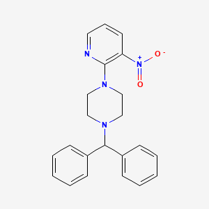 molecular formula C22H22N4O2 B2369857 1-二苯甲基-4-(3-硝基-2-吡啶基)哌嗪 CAS No. 400088-91-7
