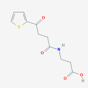 molecular formula C11H13NO4S B2369863 3-[(4-Oxo-4-thiophen-2-ylbutanoyl)amino]propanoic acid CAS No. 874623-31-1