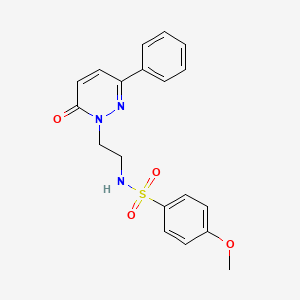 molecular formula C19H19N3O4S B2369865 4-甲氧基-N-(2-(6-氧代-3-苯基吡哒嗪-1(6H)-基)乙基)苯磺酰胺 CAS No. 921534-24-9