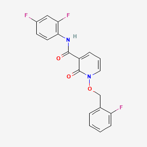 molecular formula C19H13F3N2O3 B2369869 N-(2,4-二氟苯基)-1-[(2-氟苯基)甲氧基]-2-氧代吡啶-3-甲酰胺 CAS No. 868678-99-3