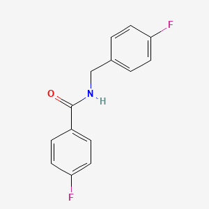4-fluoro-N-[(4-fluorophenyl)methyl]benzamide