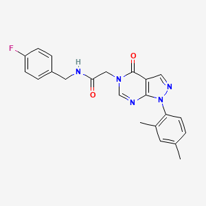2-[1-(2,4-dimethylphenyl)-4-oxopyrazolo[3,4-d]pyrimidin-5-yl]-N-[(4-fluorophenyl)methyl]acetamide