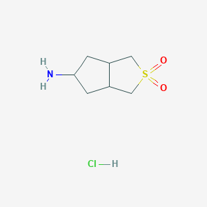 2,2-Dioxo-3,3a,4,5,6,6a-hexahydro-1H-cyclopenta[c]thiophen-5-amine;hydrochloride