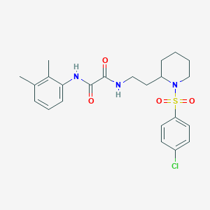 molecular formula C23H28ClN3O4S B2369892 N1-(2-(1-((4-chlorophenyl)sulfonyl)piperidin-2-yl)ethyl)-N2-(2,3-dimethylphenyl)oxalamide CAS No. 898406-72-9