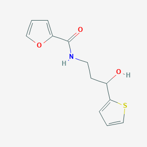 molecular formula C12H13NO3S B2369897 N-(3-hydroxy-3-(thiophen-2-yl)propyl)furan-2-carboxamide CAS No. 1396792-71-4