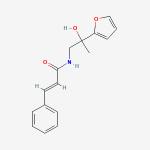 molecular formula C16H17NO3 B2369899 N-(2-(furan-2-yl)-2-hydroxypropyl)cinnamamide CAS No. 1396891-26-1