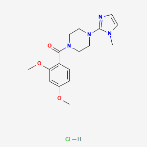 (2,4-dimethoxyphenyl)(4-(1-methyl-1H-imidazol-2-yl)piperazin-1-yl)methanone hydrochloride