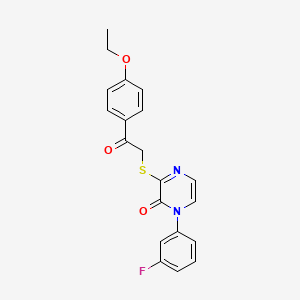 3-((2-(4-ethoxyphenyl)-2-oxoethyl)thio)-1-(3-fluorophenyl)pyrazin-2(1H)-one