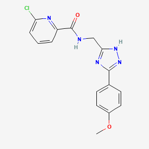 6-Chloro-N-[[3-(4-methoxyphenyl)-1H-1,2,4-triazol-5-yl]methyl]pyridine-2-carboxamide