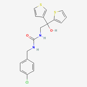 1-(4-Chlorobenzyl)-3-(2-hydroxy-2-(thiophen-2-yl)-2-(thiophen-3-yl)ethyl)urea