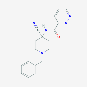 molecular formula C18H19N5O B2369923 N-(1-Benzyl-4-cyanopiperidin-4-yl)pyridazine-3-carboxamide CAS No. 2249597-63-3