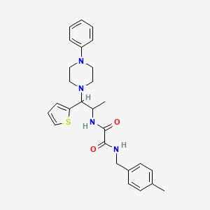 N1-(4-methylbenzyl)-N2-(1-(4-phenylpiperazin-1-yl)-1-(thiophen-2-yl)propan-2-yl)oxalamide
