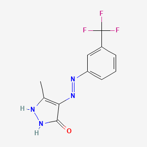 3-methyl-1H-pyrazole-4,5-dione 4-{N-[3-(trifluoromethyl)phenyl]hydrazone}