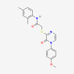 molecular formula C21H21N3O3S B2369953 N-(2,4-二甲苯基)-2-[4-(4-甲氧苯基)-3-氧代吡嗪-2-基]硫代乙酰胺 CAS No. 895112-41-1